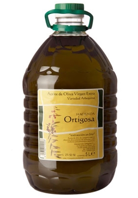 5 litre single plastic bottle  : Oil Press Hacienda Ortigosa