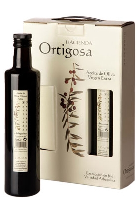 Case with three bottles 0.5 litres  : Oil Press Hacienda Ortigosa