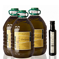 3 garrafas de aceite de oliva con botella de 0,5l. de regalo : Ölpresse Hacienda Ortigosa